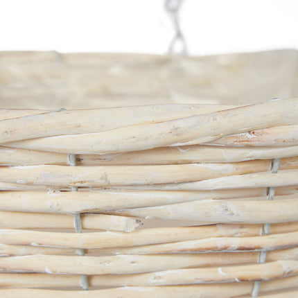 Hanging basket in rattan, set of 3