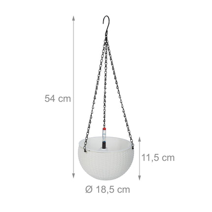 Hanging basket with water container set of 2