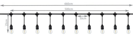 Hanging garden garland 5m 24V IP44