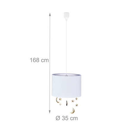 Závěsná lampa do dětského pokoje měsíce a hvězdy