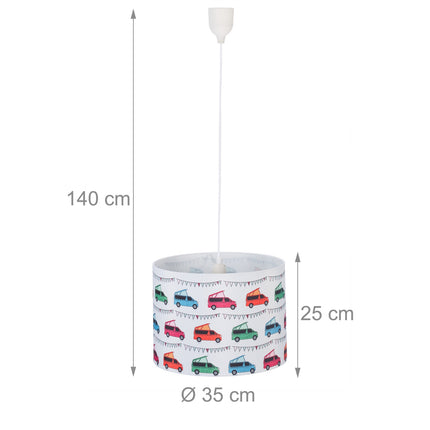Závěsná lampa do dětského pokoje auta
