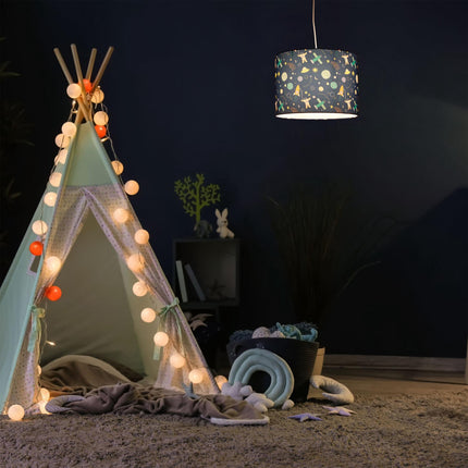 Závěsná lampa do dětského pokoje vesmír