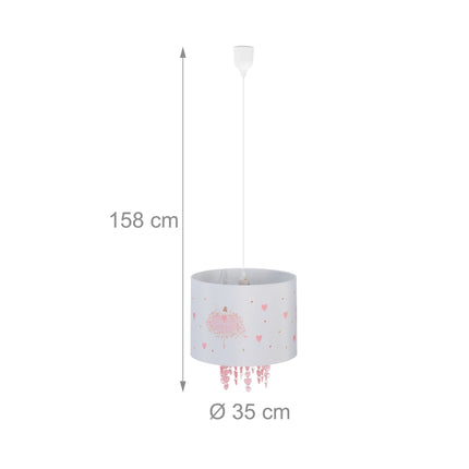 Závěsná lampa do dětského pokoje baletka