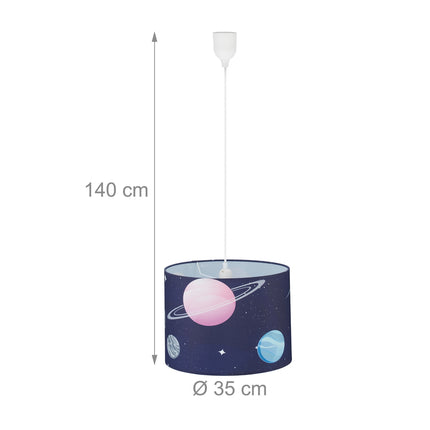 Závěsná lampa do dětského pokoje planety