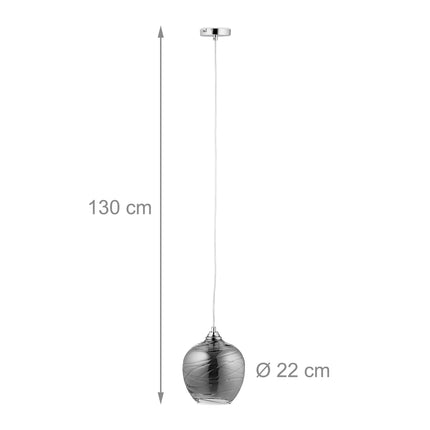 Závěsná lampa se skleněným stínidlem