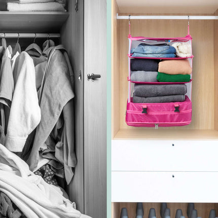 Hanging travel organizer 4 compartments