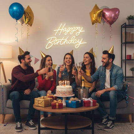 Happy Birthday LED Sign – Acrylic, USB Powered