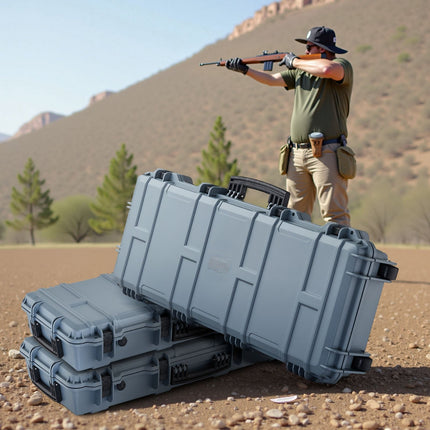 Hard Rifle Case, Lockable, IP67 Waterproof, Wheeled