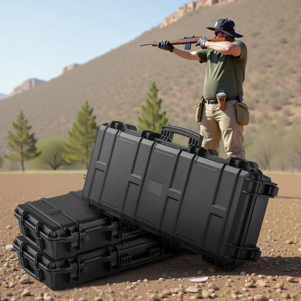 Hard Rifle Case, Lockable, IP67, Wheels, 97.8 cm