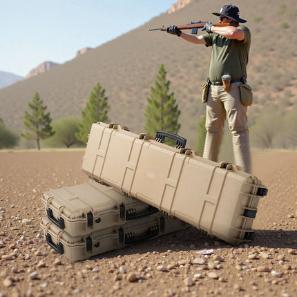 Hard Rifle Case, Lockable, Wheeled, IP67, 138 cm