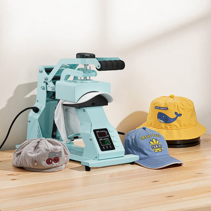 Hat Heat Press Machine, 4 Interchangeable Platens, Temp Timer
