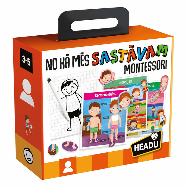 Headu Montessori naučná hra Jak jsme stvořeni (v lotyštině)