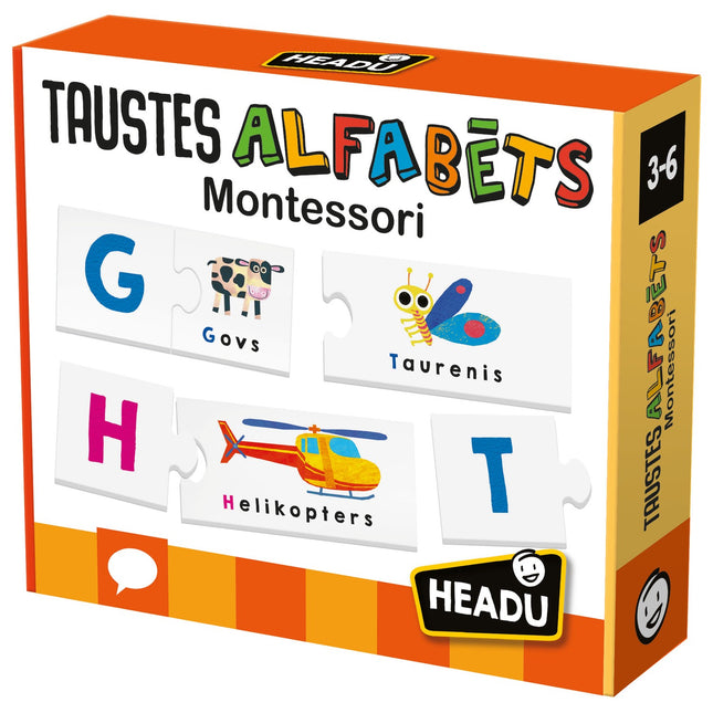 Headu Montessori hmatová abeceda (v lotyštině)
