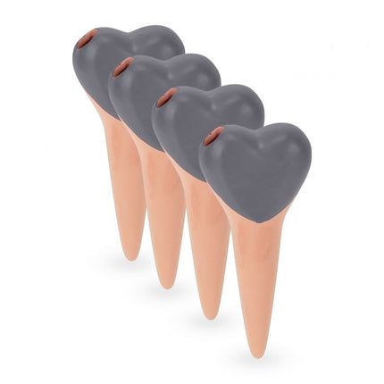 Heart of clay cone - 4 pcs