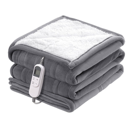 Heated Blanket 180 x 200 cm, 6 Heat, 9H Timer, Grey
