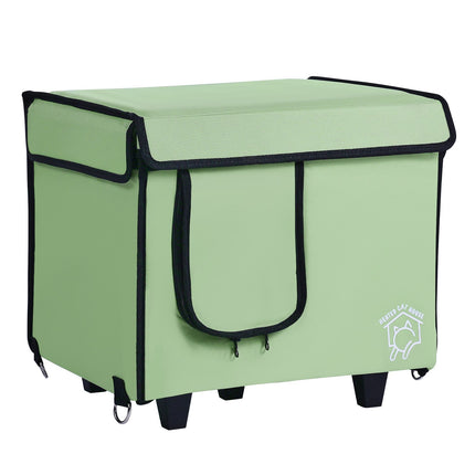 Heated Cat House, Elevated Waterproof, Timer, Small