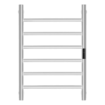 Heated Towel Rack, Wall Mounted 6-Bar, Timer, IPX5