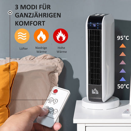 Elektrické keramické věžové topidlo, 2000W, 3 stupně ohřevu, časovač
