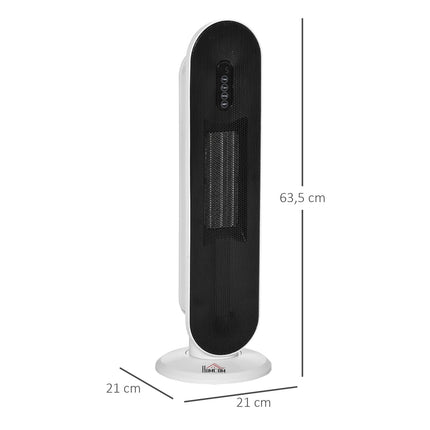 Keramický sloupový ohřívač, 2000W, dálkové ovládání a časovač, oscilace