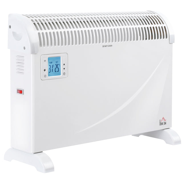Elektrický teplovzdušný ventilátor, 2000W, 3 stupně, časovač, bílá
