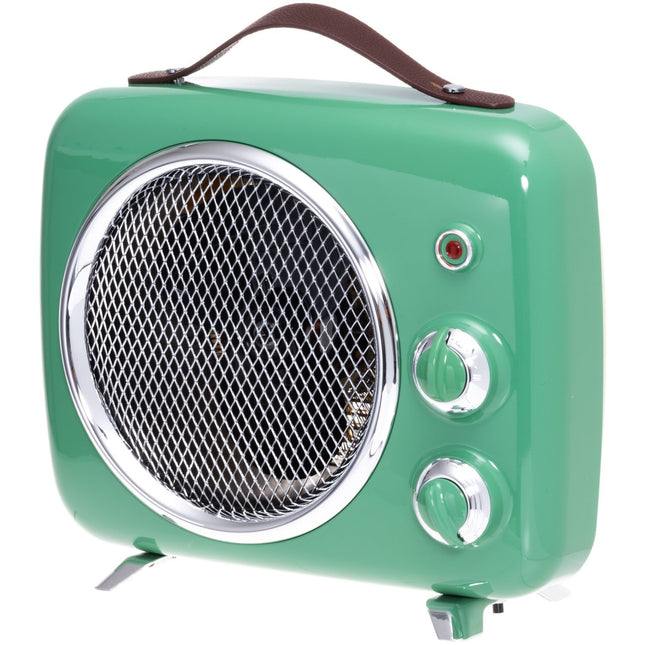 Teplovzdušný ventilátor retro zelená 2000W