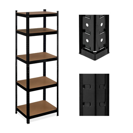 Odolný ocelový regál s 5 policemi