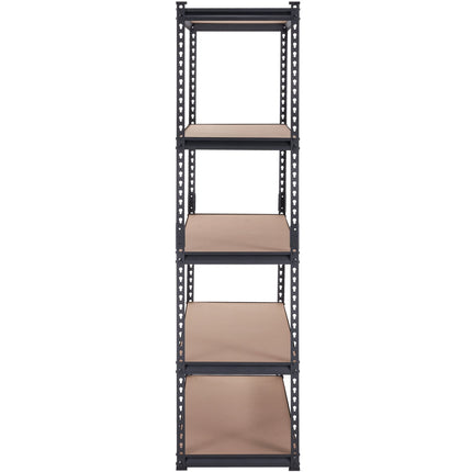 Heavy Duty 5-Tier Metal Shelving, 2000 lb, Black