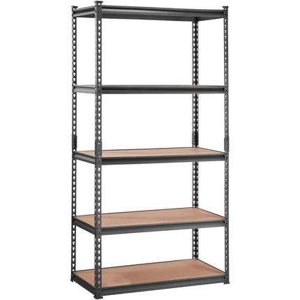 Heavy Duty 5-Tier Metal Shelving, 2000 lb, Black