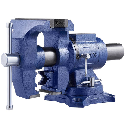 Heavy Duty Bench Vise, 6.5 in Jaws, 360° Swivel Base, Anvil