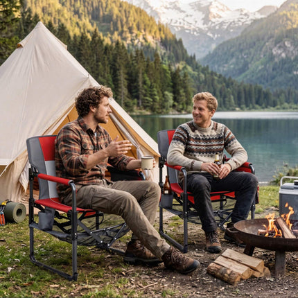 Heavy Duty Camping Chair with Cup Holder and Side Pocket