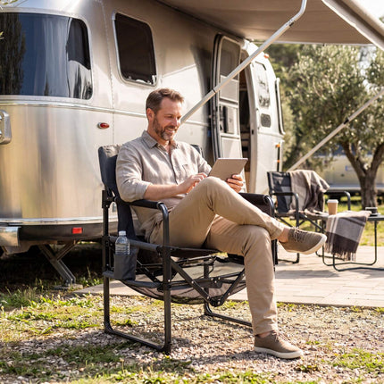 Heavy Duty Camping Chair with Cup Holder and Side Pocket
