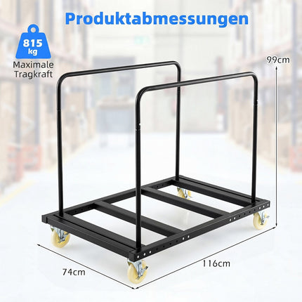 Heavy Duty Folding Table Cart with Lockable Wheels