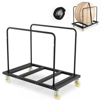 Heavy Duty Folding Table Cart with Lockable Wheels