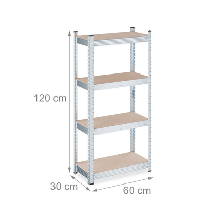 Odolný pozinkovaný kovový regál, nastavitelný