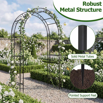 Heavy Duty Metal Garden Arch Trellis for Climbing Plants