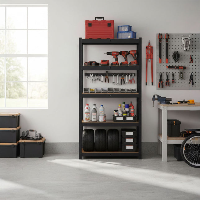 Heavy-Duty Metal Shelving Unit, 500 kg Capacity