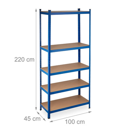 Odolný regál 220 cm modrá