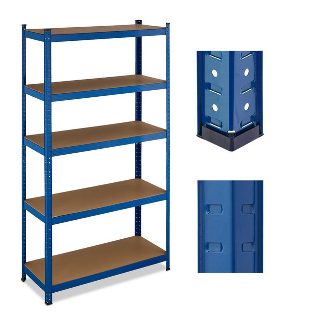 Robuuste stalen garage-opslagplank, 5 verstelbare planken