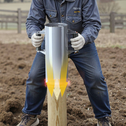 Heavy Duty T-Post Fence Driver, Steel, 6.1-Inch ID