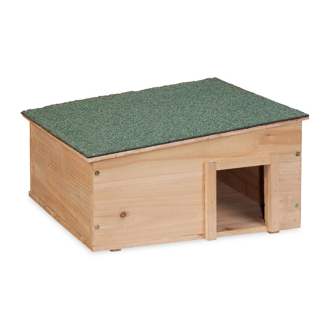 Domek pro ježky na zahradu – jedlové dřevo, 2 komory