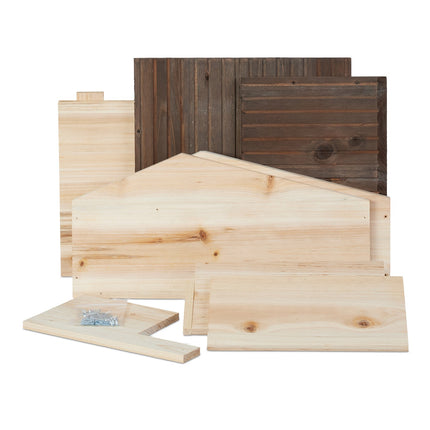 Hedgehog Shelter with Sloping Roof, Pine Wood