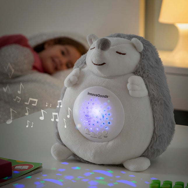 Plyšový ježek s bílým šumem a projektorem nočního světla Spikey InnovaGoods