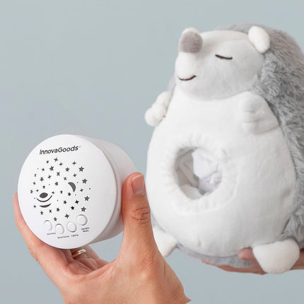 Plyšový ježek s bílým šumem a projektorem nočního světla Spikey InnovaGoods