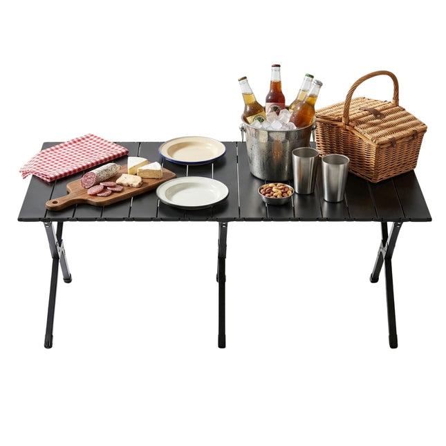 In hoogte verstelbare opklapbare campingtafel, staal