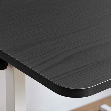 Height-Adjustable Laptop Table with Castors, Tilting Top – Black, 67-90 cm