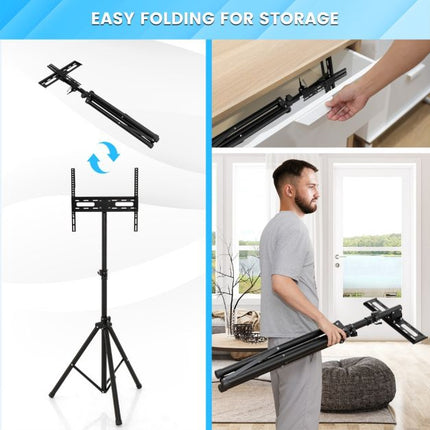 Výškově nastavitelný TV stojan na trojnožce, 21–47 palců, 35 kg