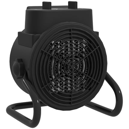 Teplovzdušný ventilátor, 3 režimy, termostat, ochrana proti přehřátí, černá