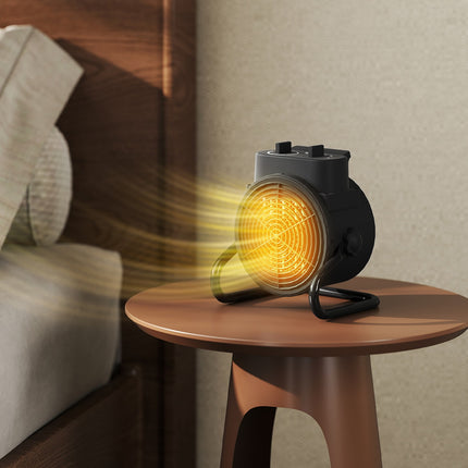 Teplovzdušný ventilátor, 3 režimy, termostat, ochrana proti přehřátí, černá