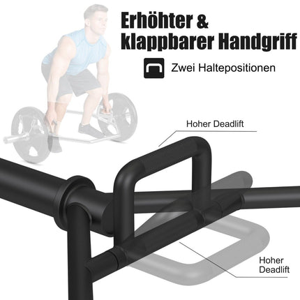 Hexagonální trap bar se sklopnými madly, nosnost 800 lb