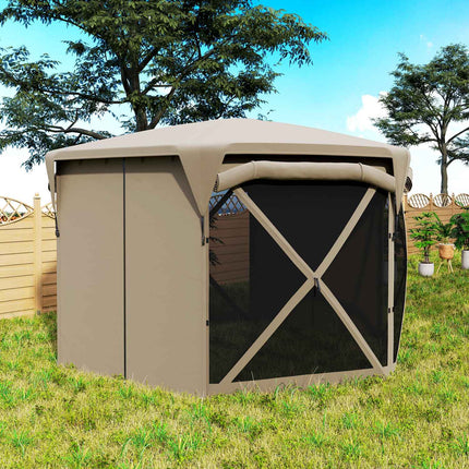 Šestihranný pop-up pavilon 3.5x3m, vodotěsný zahradní stan UV30+